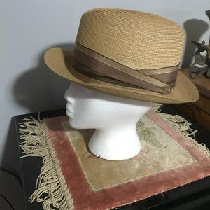 Vintage men's Stetson straw Fedora Hat